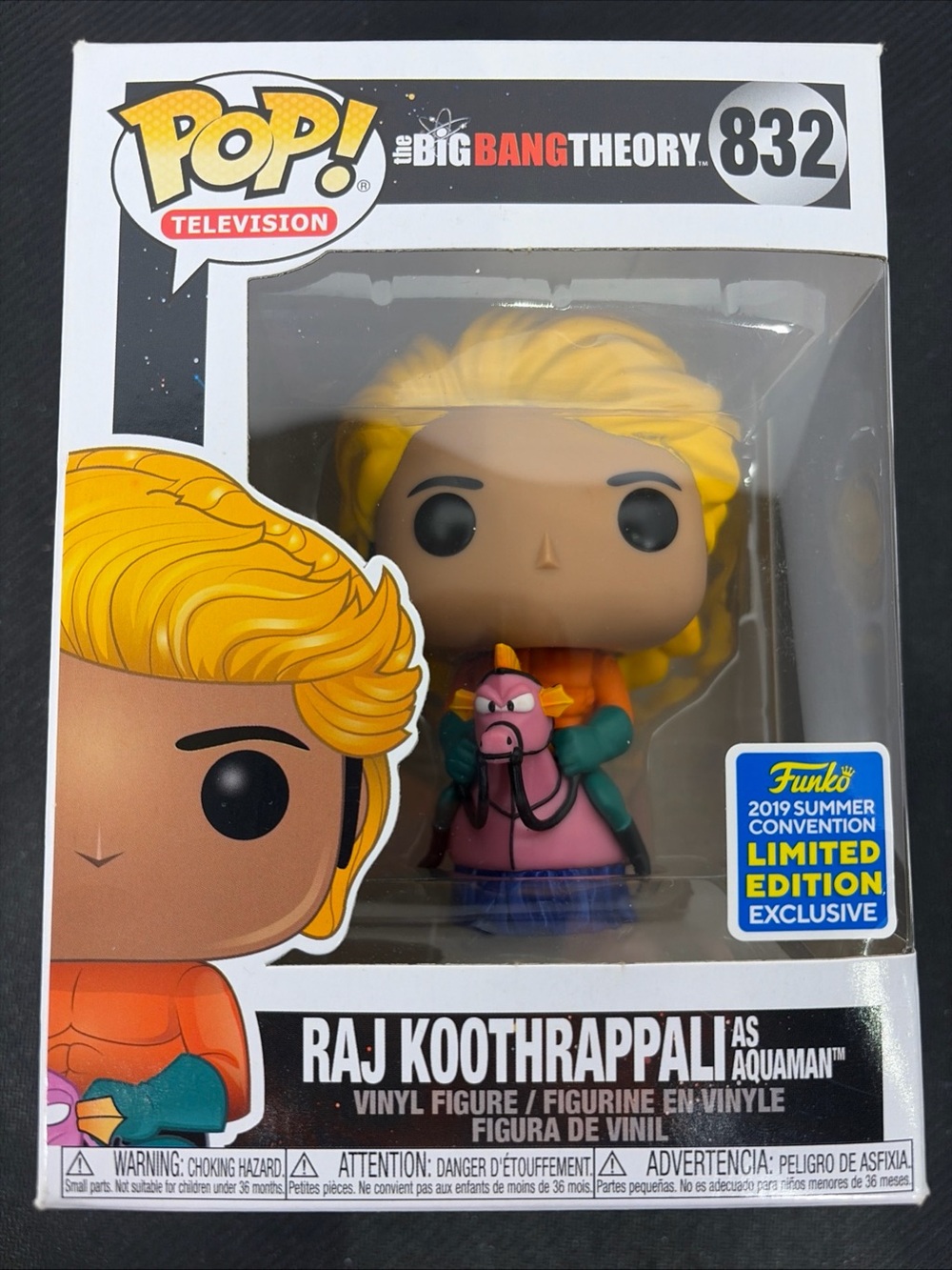 Funko Pop! Raj Koothrappali as Aquaman #832 Big Bang Theory SDCC Exclusive